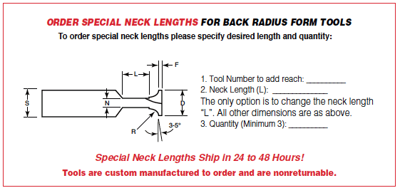Neck Lengths for Back Radius